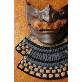 MENPO, Maschera Samurai, in ferro forgiato e laccato con lacca opaca marrone da guerra, epoca EDO, seconda metà del XVIII secolo, di scuola Myochin.