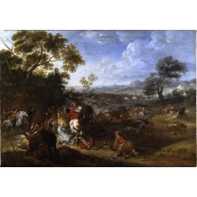 <p style="text-align: justify;">Adam Frans van der Meulen&nbsp;(Bruxelles, 1632 - Paris, 1690)<br />Assalto di cavalleria -&nbsp;olio su tela, cm. 85 x 120 -&nbsp;Firmato in basso a destra.<br />Il bozzetto preparatorio che si trovava nella collezione del Cardinale Fesch &egrave; ora al Mus&eacute;e du Petit Palais di Parigi inv. Dut. 949</p> <i>Galleria d'arte Bosoni</i>