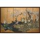 Scuola Kano, XVIII secolo
Metà del periodo Edo (1615-1867)
Paravento a sei ante, inchiostro, pigmenti e gufun su fondo oro
